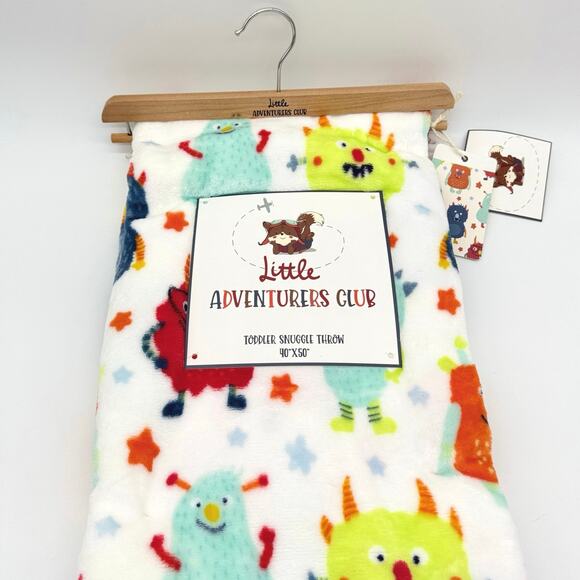 Little Adventurers Club Toddler BAby Snuggle Throw Blanket Monsters NEW - Picture 4 of 4